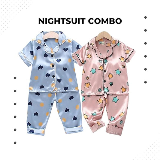 2 NIGHT SUITS COMBO FOR BOYS AND GIRLS (Printed Design)