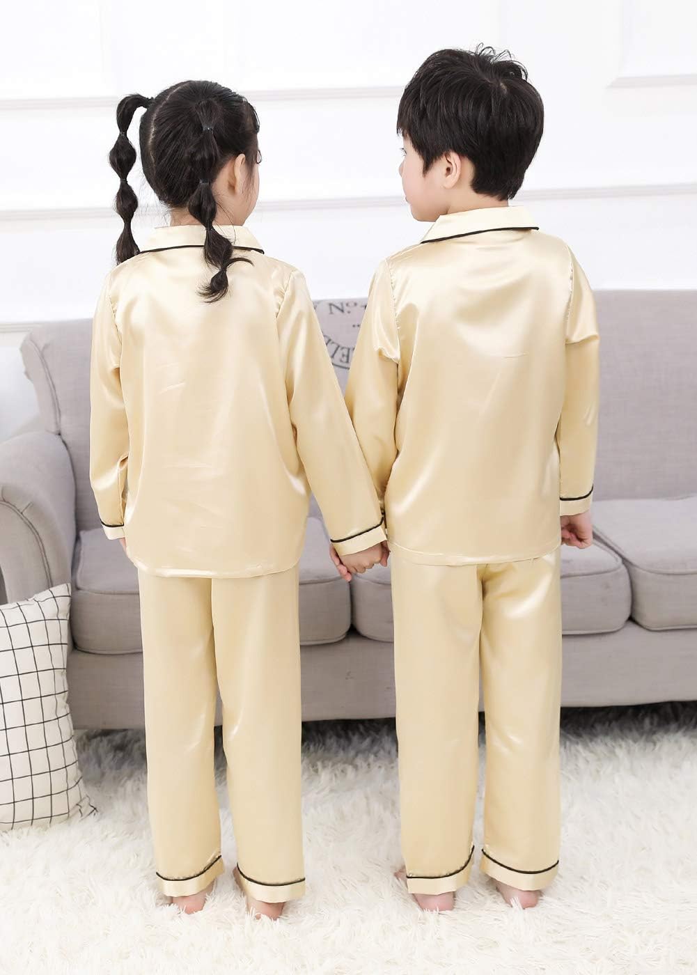 Gold Co-ord night suit for boys and girls